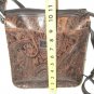 BROWN RELIC DETAIL PRINTED HANDBAG