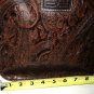 BROWN RELIC DETAIL PRINTED HANDBAG