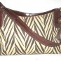 BROWN PRINTED MULTI POCKET BAG SIZE M LIZ CLAIBORNE