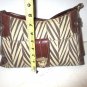 BROWN PRINTED MULTI POCKET BAG SIZE M LIZ CLAIBORNE