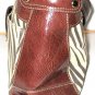 BROWN PRINTED MULTI POCKET BAG SIZE M LIZ CLAIBORNE