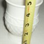 WHITE GLASS DETAIL STORAGE CUP