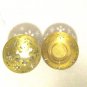 GOLD TONE SNOW FLAKE CANDLE BALL HOLDER