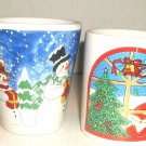2 CHRISTMAS  DETAIL HANDLE MUGS