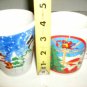 2 CHRISTMAS  DETAIL HANDLE MUGS