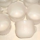 10 MILK GLASS FRUIT DETAIL CUPS