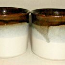 2 NEW BROWN/GRAY/WHITE MUGS