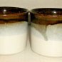 2 NEW BROWN/GRAY/WHITE MUGS
