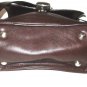 DILLARDS BROWN LEATHER FOOTED HANDBAG SIZE M