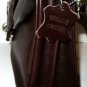 DILLARDS BROWN LEATHER FOOTED HANDBAG SIZE M