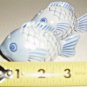 BLUE WHITE HAND PAINTED FISH SALT /PEPPER SHAKERS