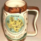 Vintage Texas Souvenir ceramic Mug Plautco Japan Horse Horseshoe Good Luck 3D