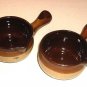 2 GLAZED LITTLE POT LADLES