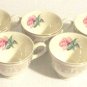 VINTAGE IVORY/ROSE PRINT TEA CUP/SAUSER SET