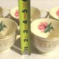 VINTAGE IVORY/ROSE PRINT TEA CUP/SAUSER SET