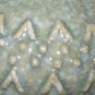 BLUE/ BEIGE DETAIL GLASS DECOR VASE