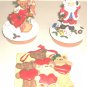 2 CHRISTMAS JARTOPPERS  FIGURINES  1 HANGING ORNAMENT