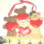 2 CHRISTMAS JARTOPPERS  FIGURINES  1 HANGING ORNAMENT