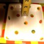 3 SECTION GREEN PRINTED GLASS TRAY