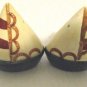 SAIL BOAT SALT/PEPPER SHAKERS HAND PANITED