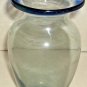 BLUE HAND BLOWN GLASS VASE SIZE M