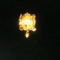 GOLD TONE JEWELED TURTLE BROOCHE