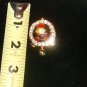 GOLD TONE JEWELED TURTLE BROOCHE