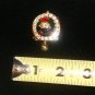 GOLD TONE JEWELED TURTLE BROOCHE