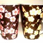 2 CERAMIC BROWN PRINTED MUGS SET SIZE M