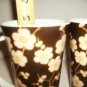 2 CERAMIC BROWN PRINTED MUGS SET SIZE M