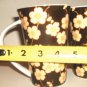 2 CERAMIC BROWN PRINTED MUGS SET SIZE M