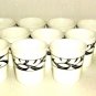4 set  WHITE/ BLACK  Corning ware CUPS