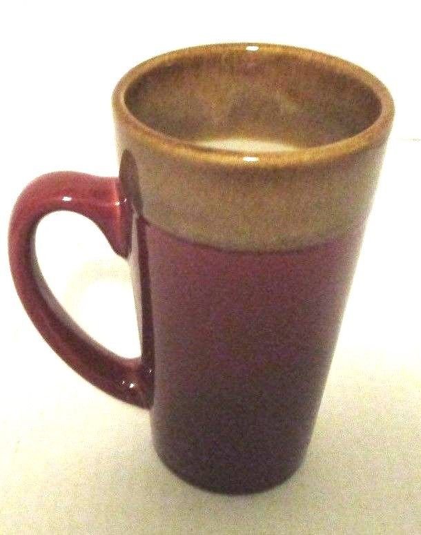 NEW RED /BROWN TALL MUG