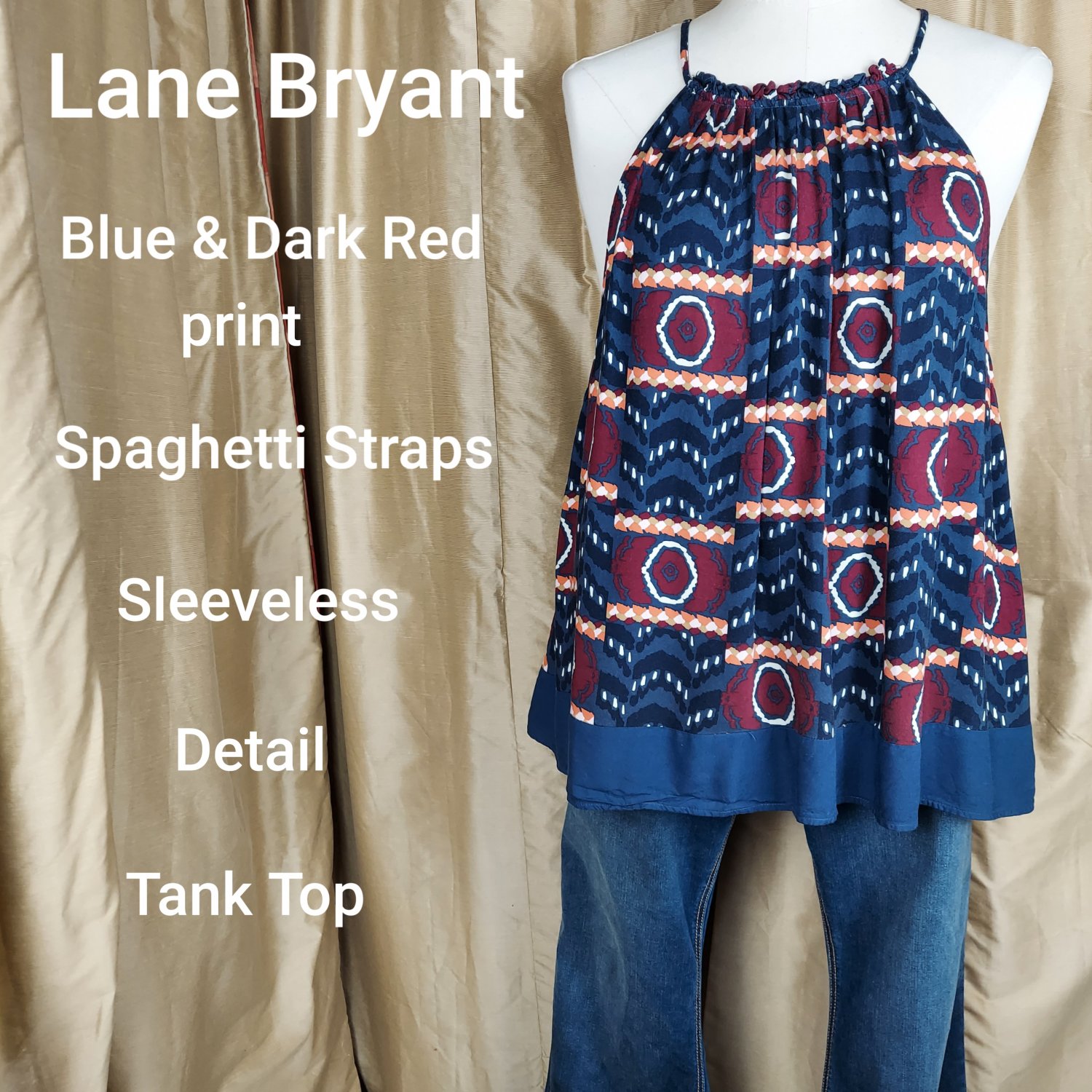Lane Bryant Navy Blue & Dark red tank size 20