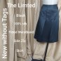The Limted Black 100% Silk Lined Pleated Skirt Size 8