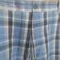 IZOD Navy Blue & Blue Plaid Cotton Pockets Shorts Waist Size 40