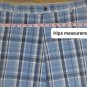 IZOD Navy Blue & Blue Plaid Cotton Pockets Shorts Waist Size 40