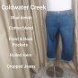 Coldwater Creek Blue Denim Rolled Hem Natural Fit Jeans Size 16