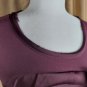Ann Taylor LOFT Plum Purple Cotton Blend Detail Top Size MP