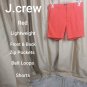 J. Crew Red Lightweight Back Zip Pockets Shorts Size 32W L7