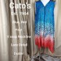Est.1964 Blue And Red Print Lace Detail Duster Vest Size 22/24W