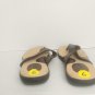 B.O.C Brown Faux Leather Slip On Flip Flop Sandals Shoes Size 9M