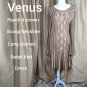 Venus Peach And Brown Detail Long Sleeves Knit Dress Size L