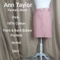 Ann Taylor Factory Store Pink Cotton Belted Pockets Skirt Size 14