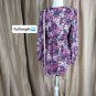 New With Tag Angie Pink & Black Floral Print Lace V Neckline Detail Blouse Size