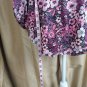 New With Tag Angie Pink & Black Floral Print Lace V Neckline Detail Blouse Size