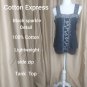 Cotton Express Black Sparkle Lightweight Side Zip Tank Top Size 14W