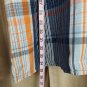 Starbury By Stephon Marbury Navy Blue & Orange Plaid Woven Button Down Size XXL