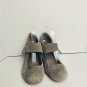 antia Shoes Gray Leather Detail Slip On Wedge Heels Size 9M