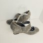antia Shoes Gray Leather Detail Slip On Wedge Heels Size 9M